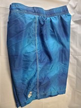 Caribbean Joe Men&#39;s Swim Shorts Trunks XL Blue Solid 9&quot; Inseam Waist 38&quot; - £13.04 GBP