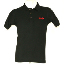WENDY&#39;S Hamburgers Employee Uniform Polo Shirt Black Size M Medium NEW - £20.37 GBP