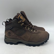 Timberland Mens Brown Leather Round Toe Lace Up Ankle Work Boots Size 9.5 W - $49.49