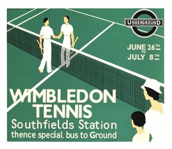 Wimbledon Tennis Poster Fine Art Lithograph Andre Edouard Marty S2 - £203.15 GBP