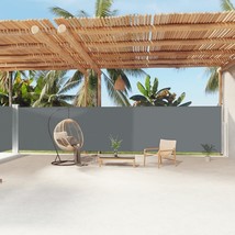 Side Awning Anthracite Polyester with PU coating, Steel, Aluminum - $4,091.81 MXN