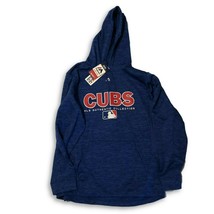NWT New Chicago Cubs Majestic AC Team Drive Ultra-Streak Large Hooded Sweatshirt - £50.58 GBP