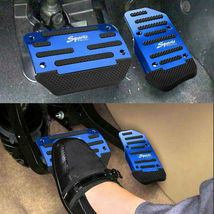 Universal Non-Slip Automatic Gas Brake Foot Pedal Pad Cover Car Accessories Blue - £11.77 GBP