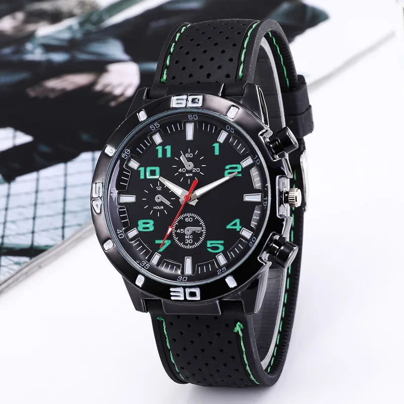 Hot Sale Men&#39;s  Fashion Black    Men Casual  Male Clock Montre Homme Reloj Hombr - $58.74