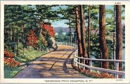 Greetings from Houghton New York Postcard - £4.70 GBP