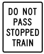 Do Not Pass Stopped Train Railroad Railway Train Sticker Decal R7330 - $2.70+