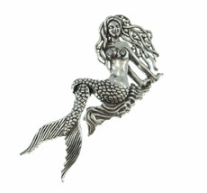 Handcrafted Solid 925 Sterling Silver Star Moveable Tale Moves Mermaid Pendant - £41.12 GBP
