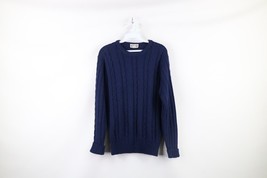 Vintage 70s Streetwear Womens Medium Distressed Chunky Cable Knit Sweate... - $33.62