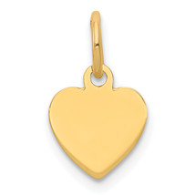 14k Plain .013 Gauge Engravable Heart 11x9mm Disc Charm XM193/13 - $2,190.01 MXN
