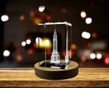 LED Base included | Chrysler Building 3D Engraved Crystal Keepsake Souvenir - $25.99+