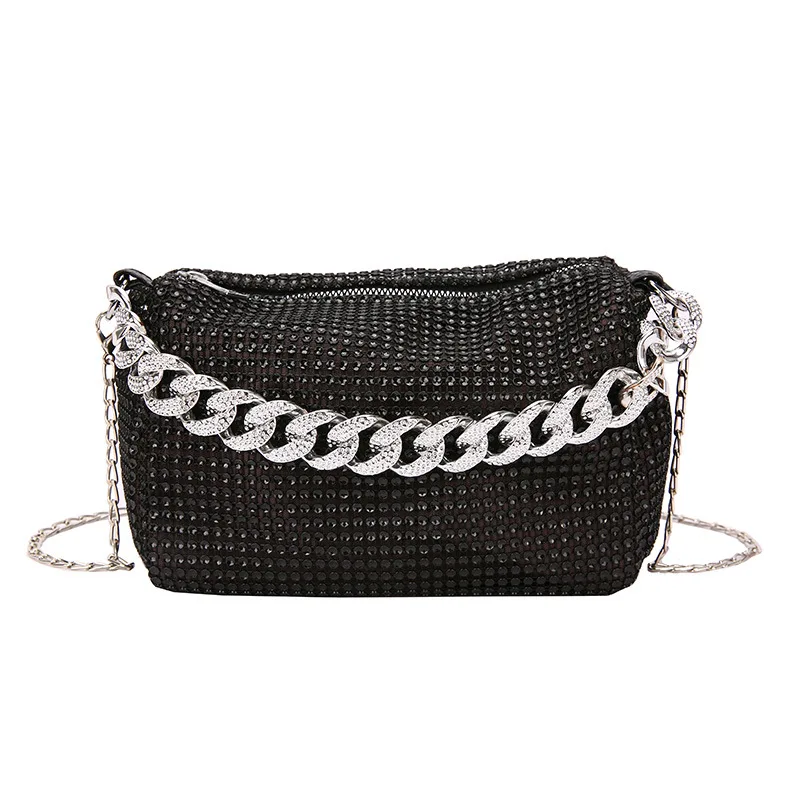 1Pc Elegant Women Rhinestones Evening Clutch Handbags Fashion Shiny Dinn... - $18.20