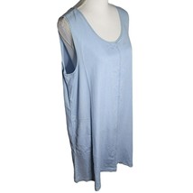 Renuar Dress Pocket Faux Denim Sleeveless Womens XL Simple Basic Blue Ro... - $36.26
