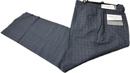 Perry Ellis Portfolio Mens Slim-Fit Flat Front Dress Pants Dusty Blue-36x30 - £25.05 GBP