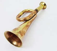 Chinese Military Brass And Copper Blowing Bugle Attack War Command, 6 Inches. - £34.07 GBP