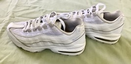 Adult Nike Air Max 95 GS White Vast Gray AQ3147-100 Sz. 7Y Youth Very Good! - £23.51 GBP