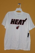 Nba Men&#39;s Miami Heat Team Logo White T-SHIRT Basketball Sizes-S,L, Xl ,Xxl Nwt - £9.02 GBP