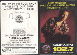 1992 Bruce Springsteen OTTO Radio Station Pass - WNEW 102.7 - Nassau Col... - £7.57 GBP