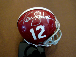 Ken Kenny Stabler Alabama Crimson Tide Hof Signed Auto Riddel Mini Helmet Bas - £232.32 GBP