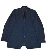 Hart Schaffner Marx Viracle Blue Pin Stripe Wool Suit Coat Jacket Blazer... - $760.08 MXN