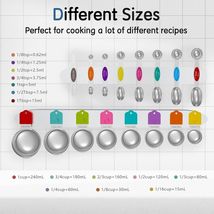Magnetic Measuring Cups and Spoons Set, 7 Nesting Stainless Steel Measur... - $40.10