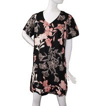 Nicole Miller Ladies&#39; Size XXL Linen Blend Dress, Black Floral - $22.99