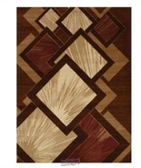 Vogue 1&#39;10&quot;x3 Durable Synthetic Fiber Rug Non-Slip Percussion Brown Free... - $548.49 MXN