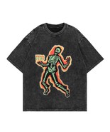 Skeleton T Shirt Washed Vintage Style - $545.74 MXN