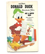 Vintage 1979 Walt Disney&#39;s Donald Duck Storybook Hero Mix &amp; Match Book - £7.48 GBP