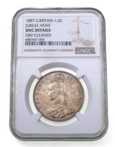 1887 G.Bretagne 1/2 Couronne Jubilé Tête Monnaie, UNC Détails Par NGC, K... - $308.76 CAD