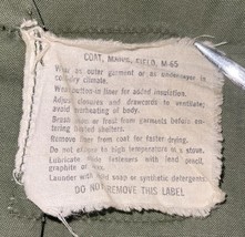 Vintage US Army M-65 Field Jacket OG-107 Cold Weather Military Coat Green M65 image 2