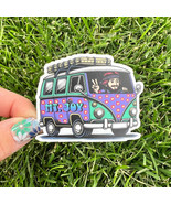 Mt. Joy Astrovan Retro Purple Teal Flowers Vinyl Sticker Matte Finish - $3.43