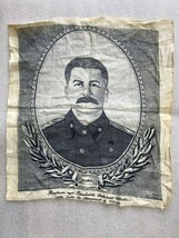 Old Rare Portrait In Cloth Joseph V.Stalin Banner 1961 - £175.51 GBP