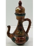 VC) Vintage Italian Decorative Clay Terracotta Genie Lamp with Lid - £11.96 GBP