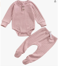 Newborn Infant Baby Girl Clothes Set Long Sleeve Romper+Pants 3-6 MONTHS... - £15.02 GBP