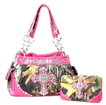 Western Handbag Camouflage Cross Camo Rhinestone Purse With Matching Wallet (PIN - $57.37