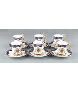 Vintage Tiger Yedi Inc Fine Porcelain Flowers Demitasse Footed Tea Cups ... - €77,35 EUR