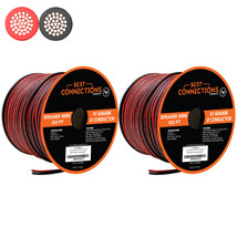 2 Rolls 10 Gauge 100 Feet Zip Red Black Speaker Power Ground Wire Cable - £93.35 GBP