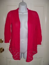 JUSTICE PINK SWEATER CARDIGAN SIZE 16 GIRL&#39;S EUC - £14.62 GBP