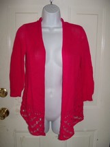 JUSTICE PINK SWEATER CARDIGAN SIZE 16 GIRL&#39;S EUC - £14.46 GBP