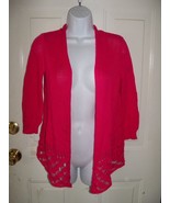 JUSTICE PINK SWEATER CARDIGAN SIZE 16 GIRL&#39;S EUC - £14.30 GBP