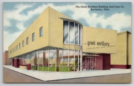 Barberton OH Ohio Great Northern Building And Loan Co Building Postcard F49 - £9.42 GBP