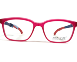 Miraflex Kinder Brille Rahmen Will C.136 Blau Rot Quadratisch Voll Felge - $55.73