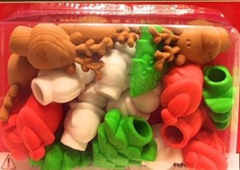 Christmas Pencil Top Erasers Package of 18 - £5.04 GBP