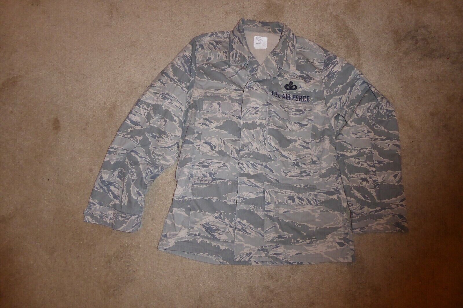 US Air Force Camouflage Uniform Coat, Size 42S, Master Security Police - $9.49