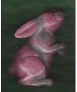 CARVED RHODONITE BUNNY RABBIT - £11.99 GBP