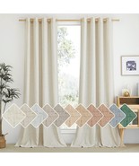 Nicetown Natural Linen Curtains 84 Inch Long 2 Panels Set, Grommet, W55 ... - $37.97