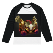 Hand-Painted Chest Sublimation Baseball Long Sleeve T-Shirt - £19.92 GBP