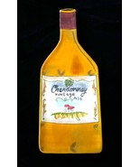 Fitz and Floyd Flat Ceramic Cheese Ball Wine Bottle Platter 13&quot; Length - $357.32 MXN
