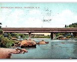 Republican Covered Bridge Franklin New Hampshire NH 1910 DB Postcard T3 - £3.91 GBP