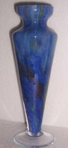 Glass Art Handblown Venetian Style Glass Trumpet Design Collectible Vase - $55.99